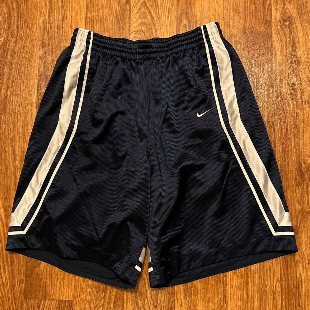 Nike Basketball‎ Shorts Men Large Navy Blue Athletic Gym Fitness